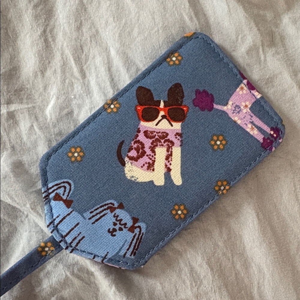 Vera Bradley Essential Luggage Tag Bark Park NWT $15 Dog - Picture 3 of 5